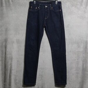 Buck Mason Jeans Mens 31.5x33 Blue Maverick Slim 14oz Double Dipped Denim